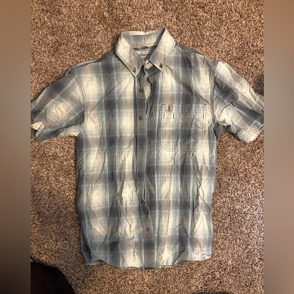 Carhartt Mens Small Relaxed Fit Button Up - Picture 1 of 3